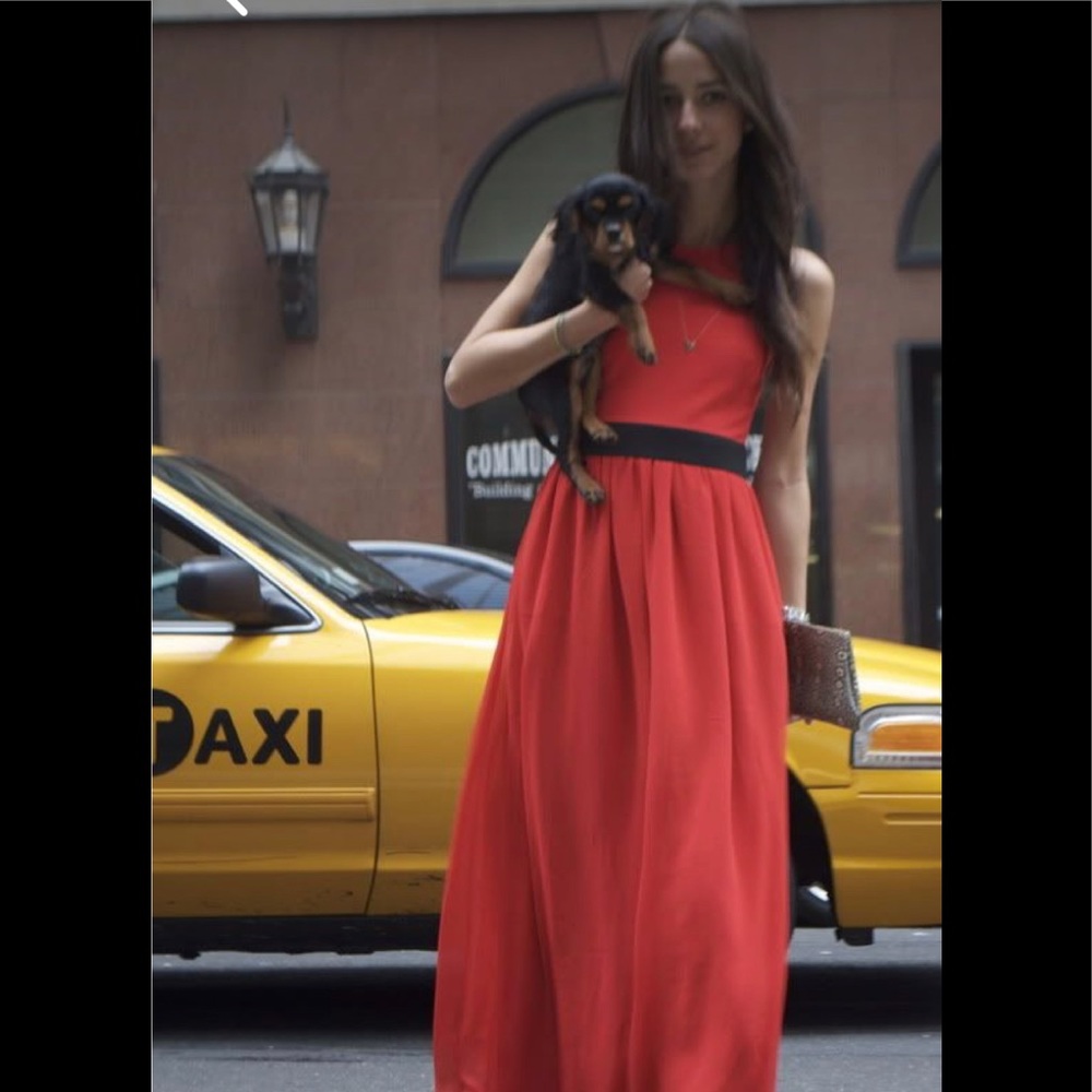 Armani Exchange belted Red Dress 2